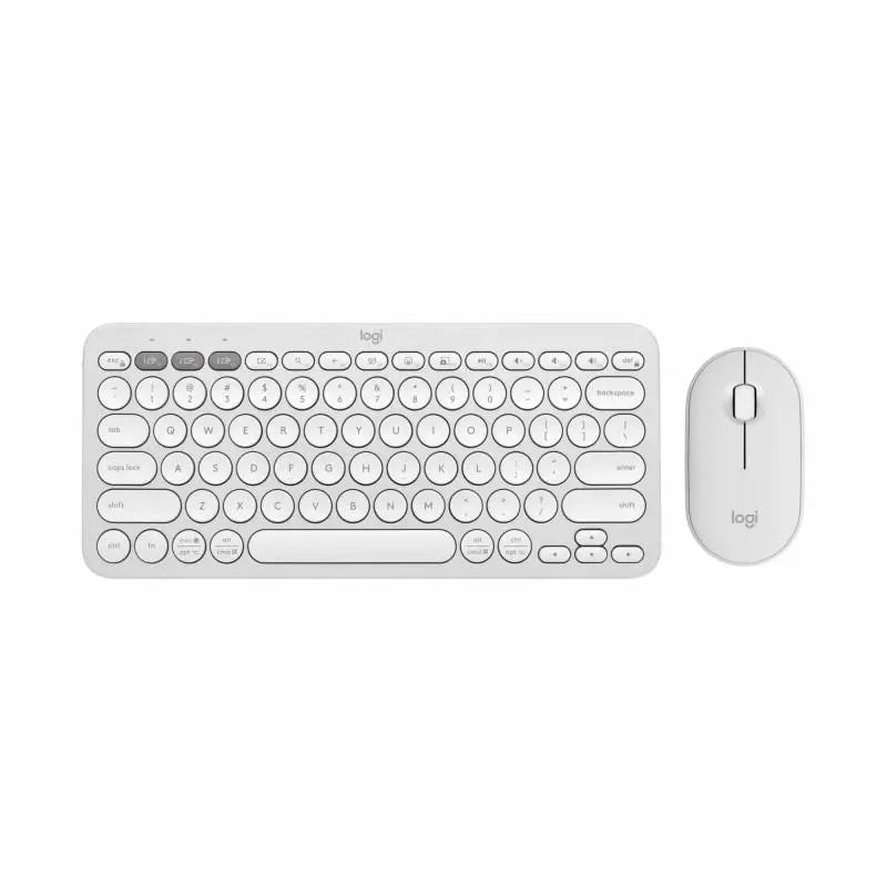 Logitech Pebble 2 Combo – Clavier Souris Sans Fil Bluetooth – Blanc (920-012210) Connecto.ma